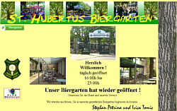 Webseite des Biergartens der St. Hubertus Schtzengilde, erstellt von www.klos-webdesign.de