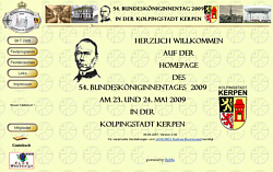 Webseite des Bundeskniginnentages 2009, erstellt von www.klos-webdesign.de