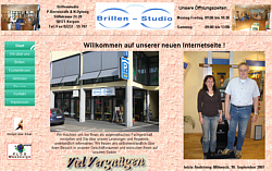 Webseite des Brillenstudios Kerpen, erstellt von www.klos-webdesign.de