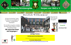 Webseite der St. Hubertus Schtzengilde Kerpen von 1842, erstellt von www.klos-webdesign.de